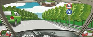 在這段高速公路上行駛的最低車速是多少？