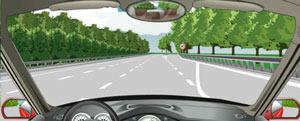 駕駛機動車駛離高速公路時，在這個位置怎樣行駛？