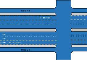 如圖所示，黃色虛線內(nèi)的專用車道用以指示僅限于某車種行駛，其他車種可借道超車或長距離行駛。