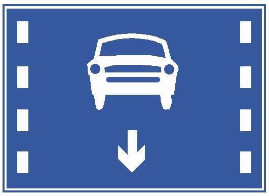 圖中標志表示該車道只供___。