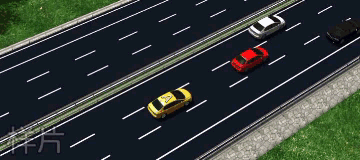 如動畫所示,車輛在高速公路上行車，A車駕駛行為是否正確？